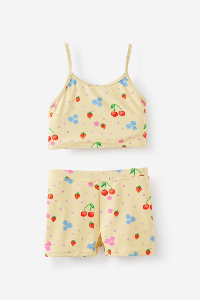 Girls Tahlie Tankini Set & Zip Thru Hooded Towel Set, 